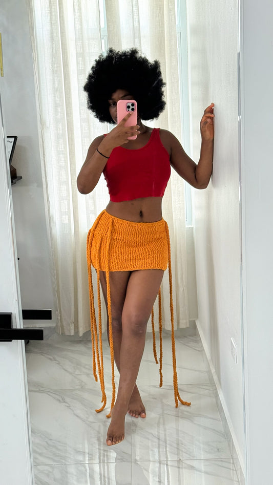 CHUNKY Knit Mini skirt