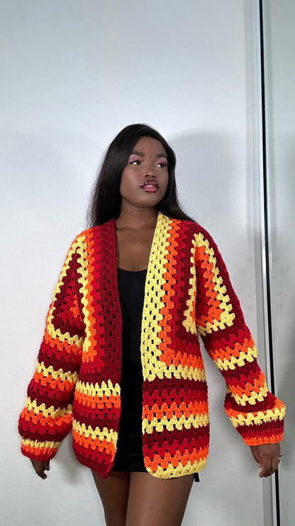 Hexagon cardigan (sunset)