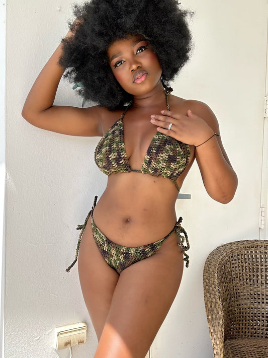 Classic camouflage bikini