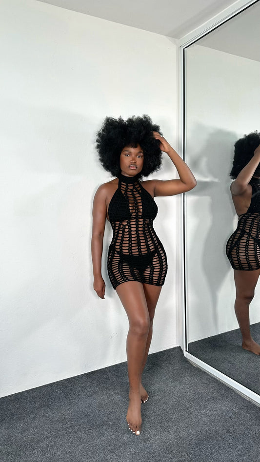 Crochet gown set