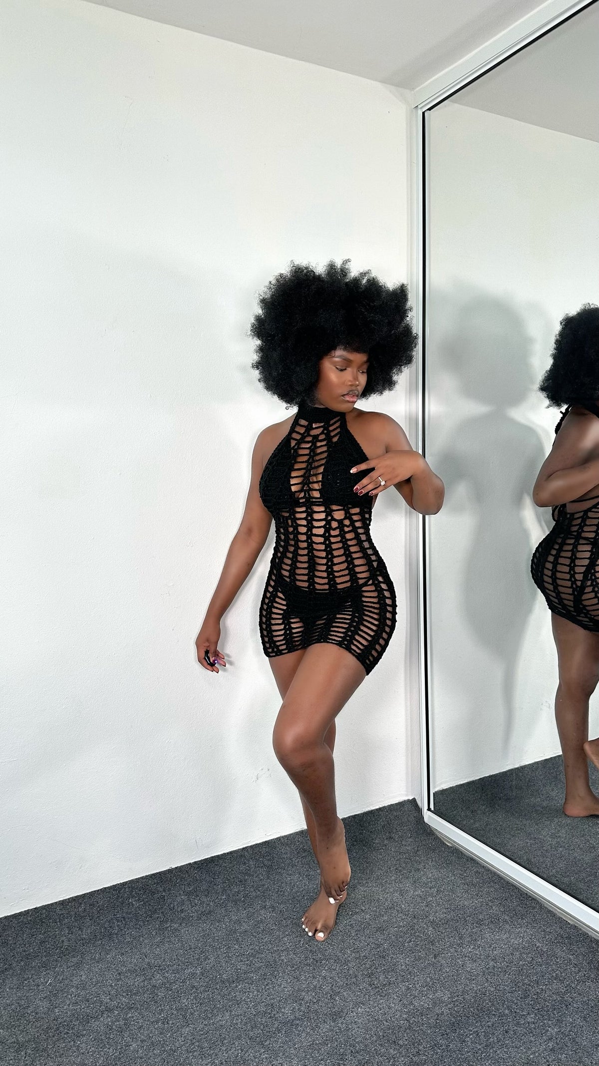 Crochet gown set